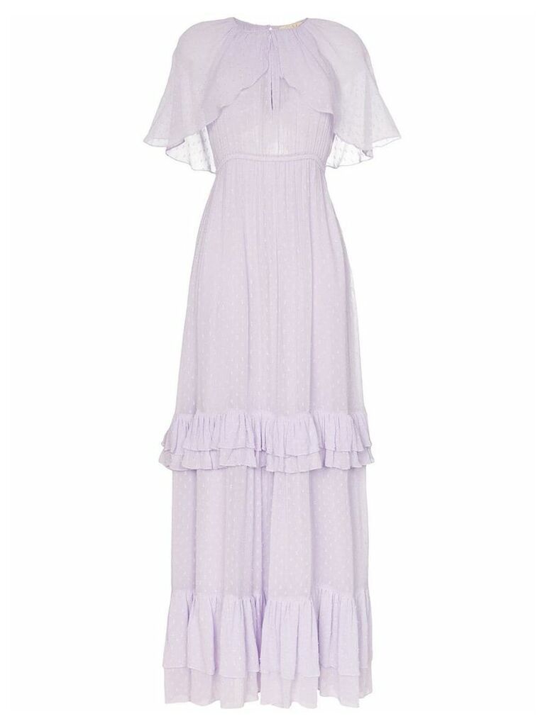 byTiMo short-sleeved tiered maxi dress - PURPLE