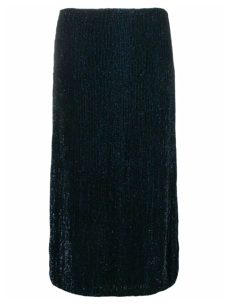 Retrofete straight sequinned skirt - Blue