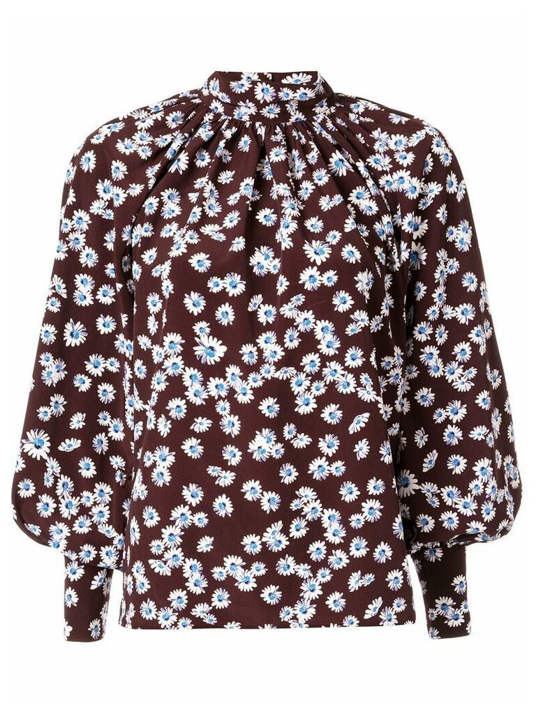 Anna October daisy print blouse - Brown