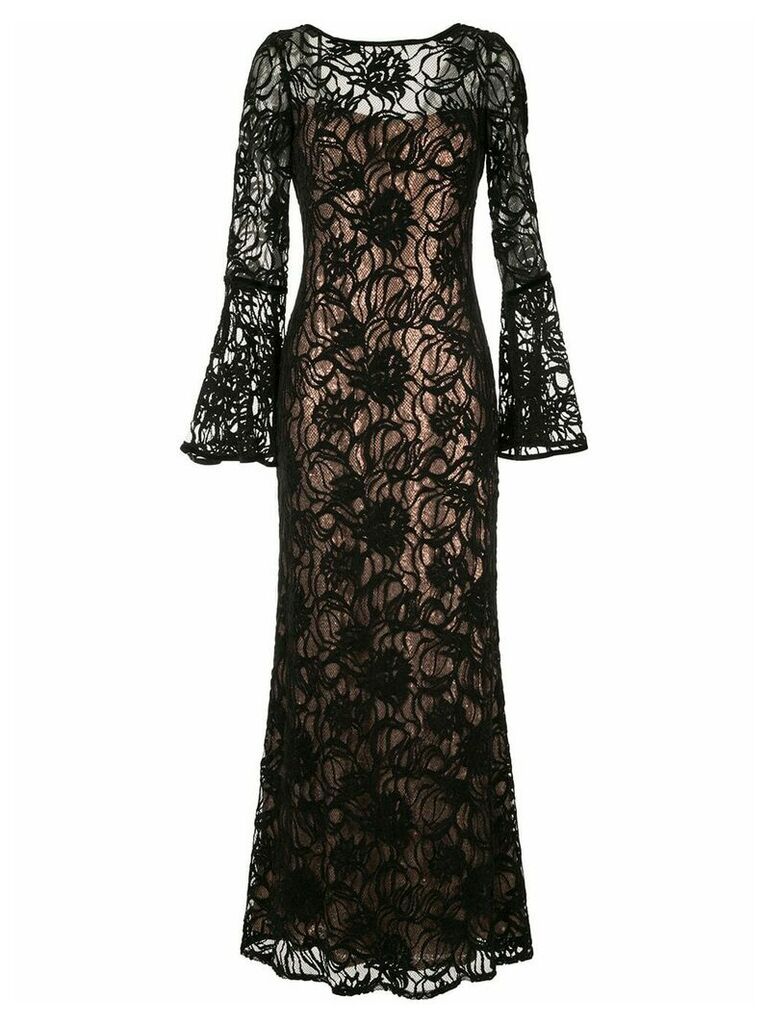 Tadashi Shoji layered sequin gown - Black