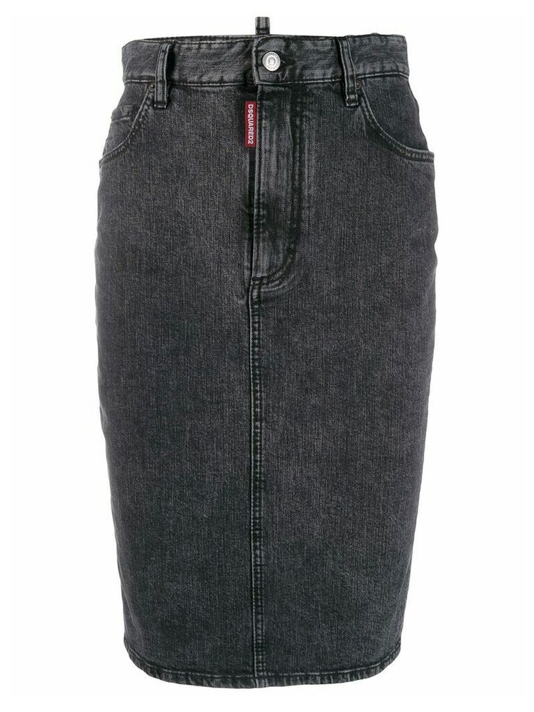 Dsquared2 pencil denim skirt - Black