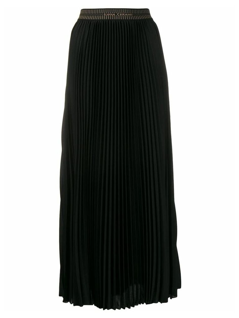 Luisa Cerano long pleated skirt - Black