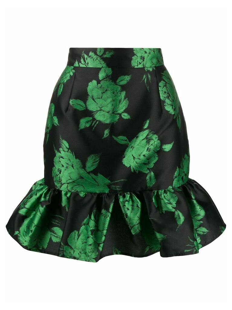 MSGM floral flounce skirt - Black