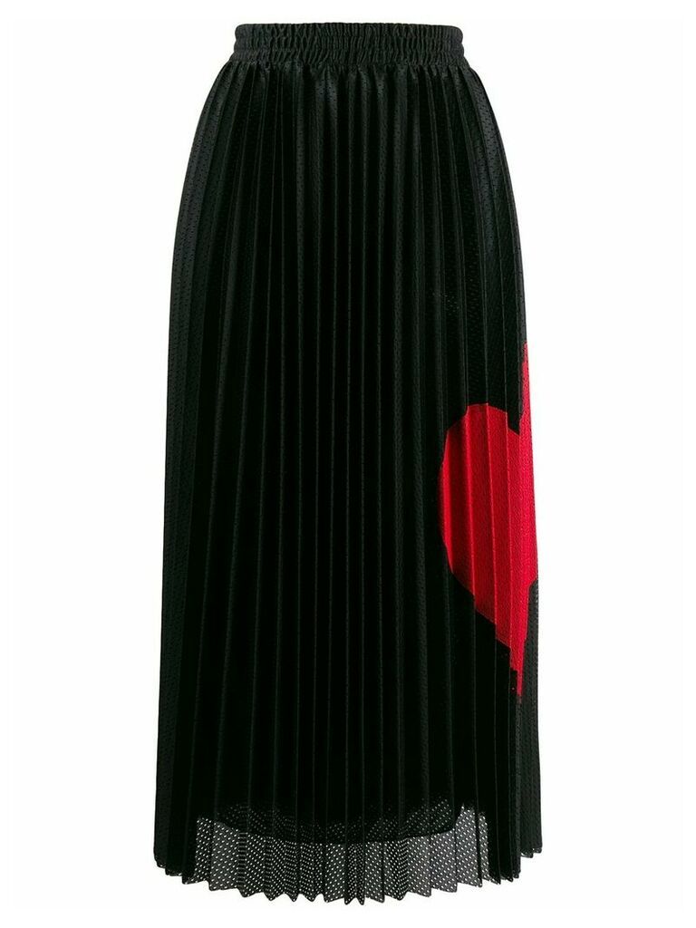 RedValentino pleated heart skirt - Black