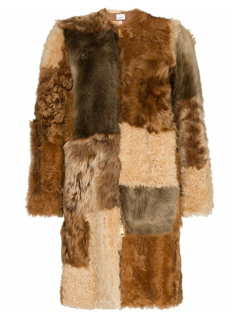 Burberry Helston patchwork-style coat - Brown