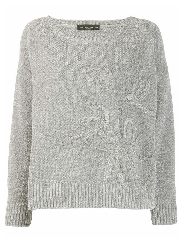 Fabiana Filippi chunky knitted sweater - Grey