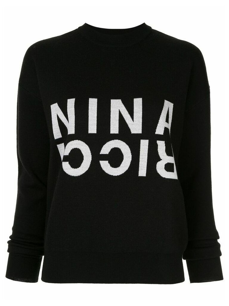 Nina Ricci contrast logo jumper - Black
