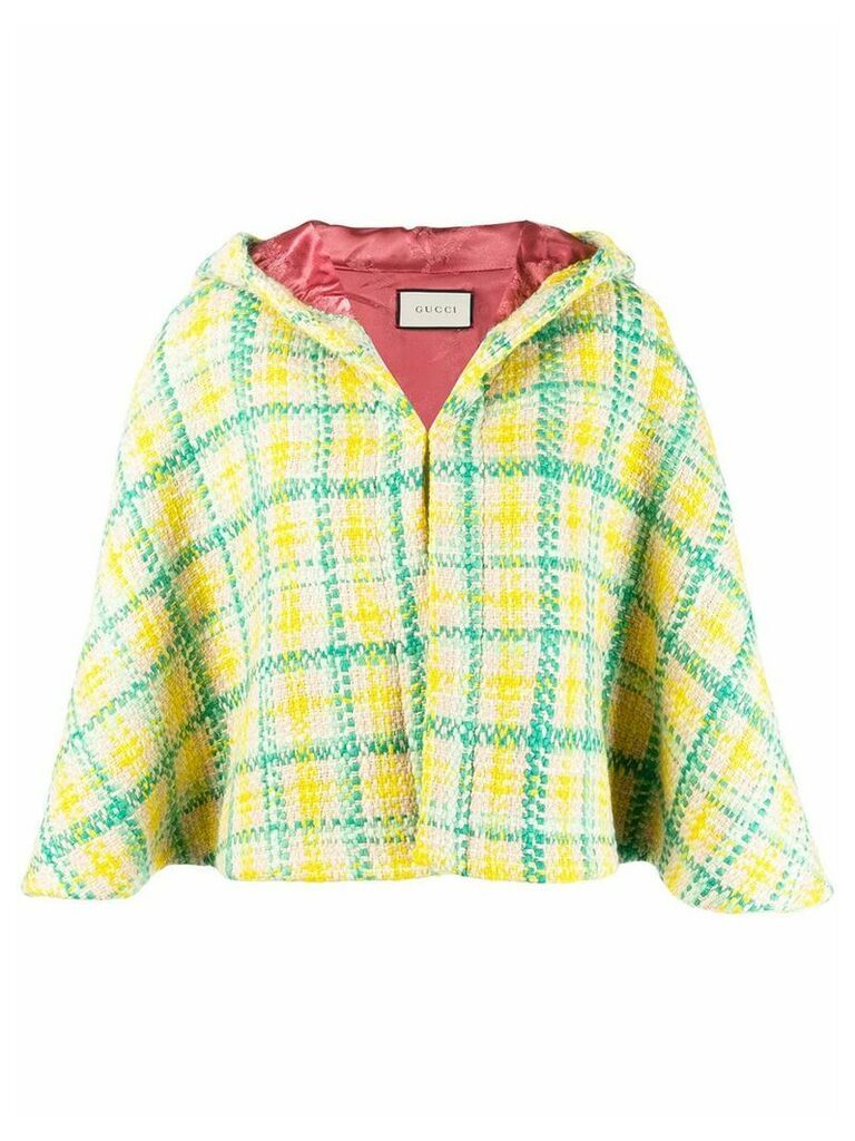 Gucci hooded knit poncho - Green