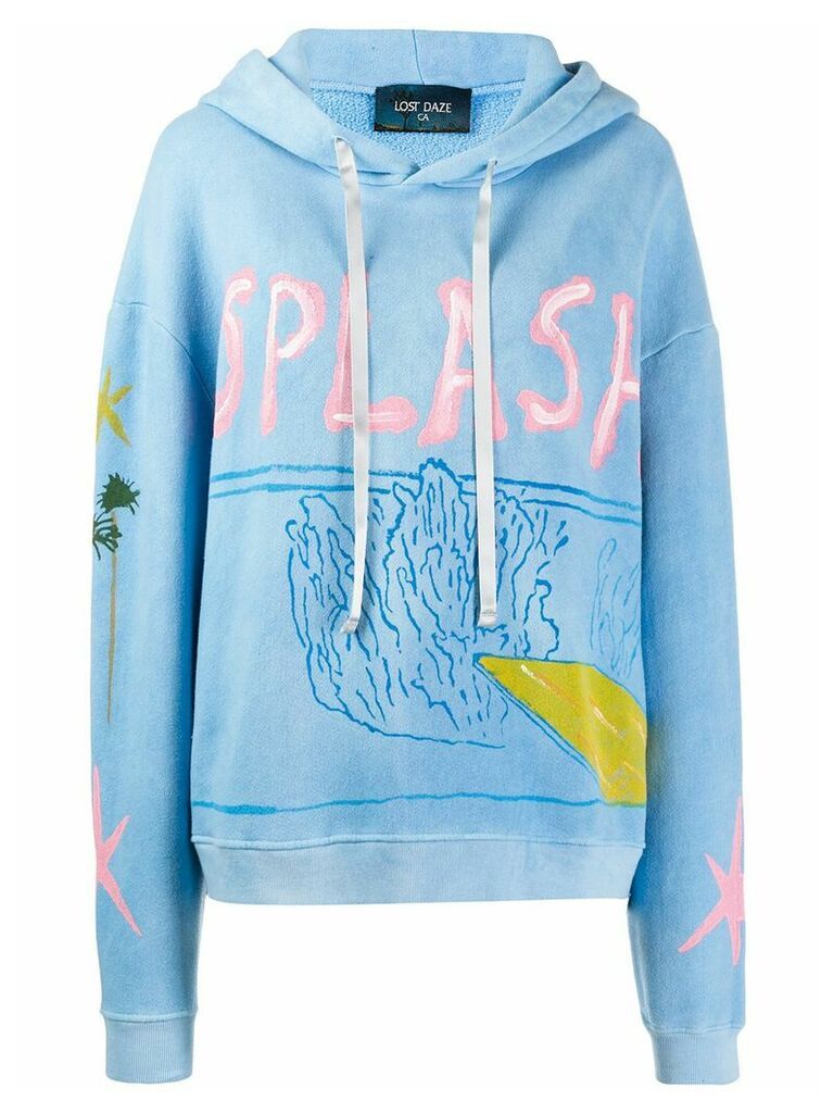 Lost Daze Splash Cloud Dye hoodie - Blue
