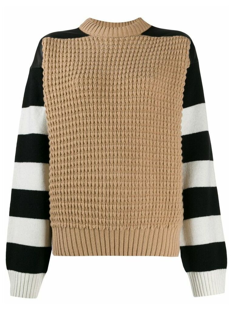 Haider Ackermann striped contrast sweater - NEUTRALS