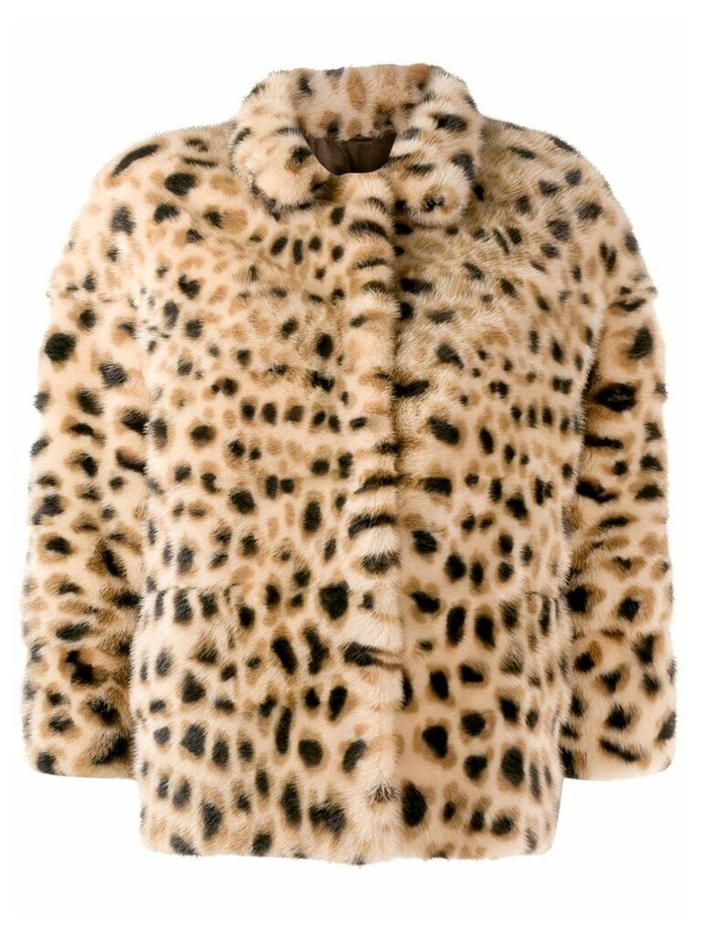 Simonetta Ravizza leopard-print jacket - NEUTRALS