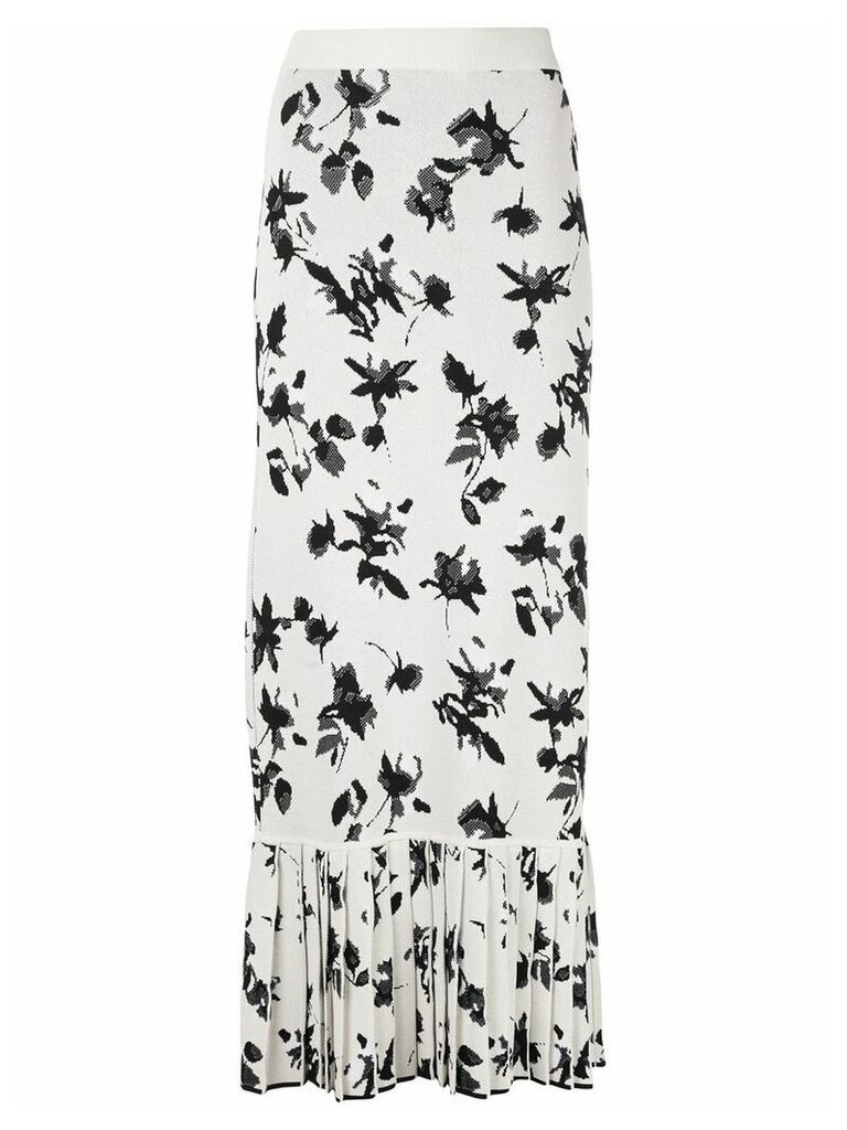 Derek Lam floral jacquard-woven long skirt - White