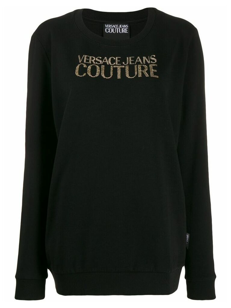 Versace Jeans Couture long logo jumper - Black