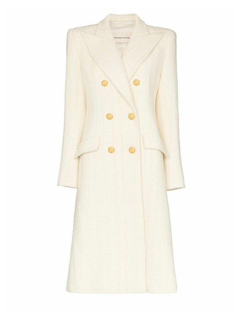 Alexandre Vauthier structured double-breasted coat - White