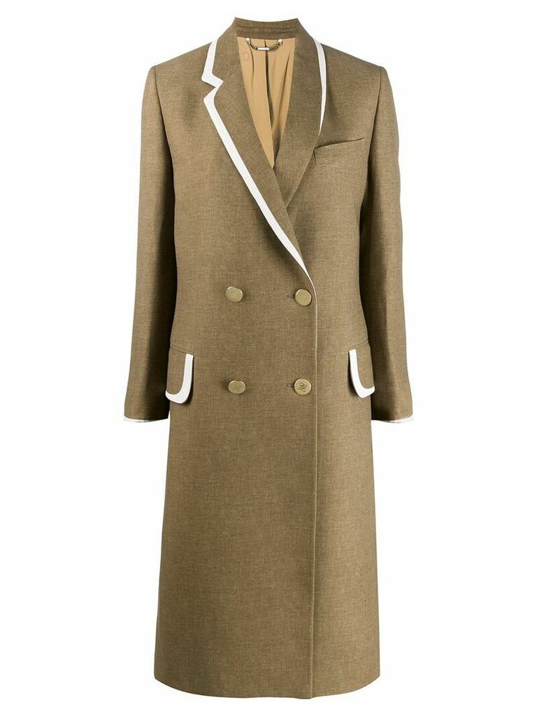Fendi straight-cut coat - Brown