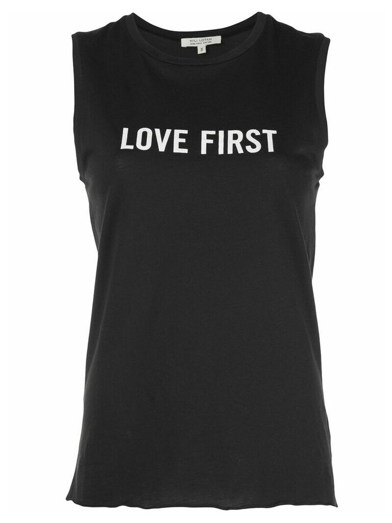 Nili Lotan 'Love First' sleeveless vest - Black