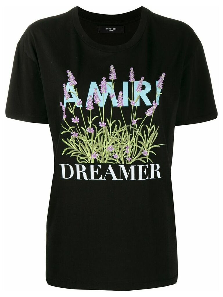 AMIRI floral logo T-shirt - Black