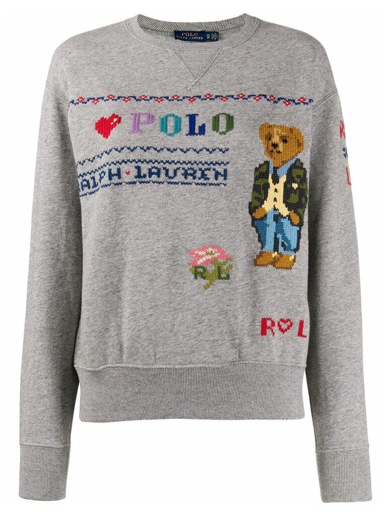 Polo Ralph Lauren Polo Bear embroidery sweatshirt - Grey