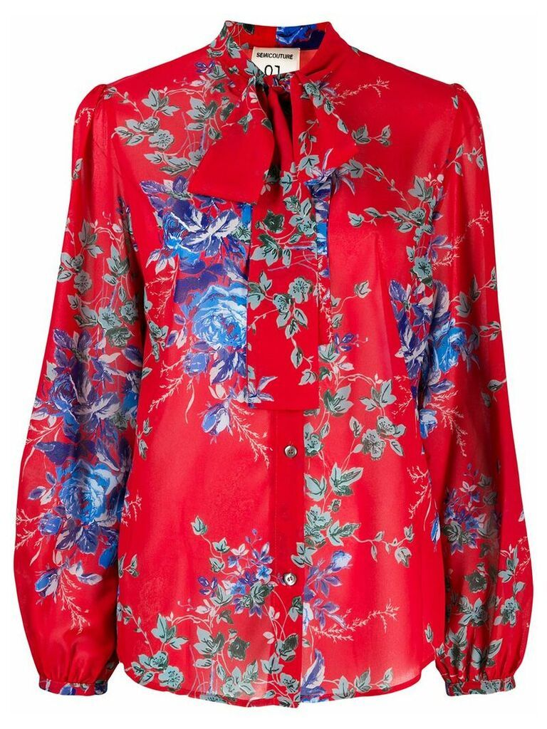 Semicouture floral print shirt - Red