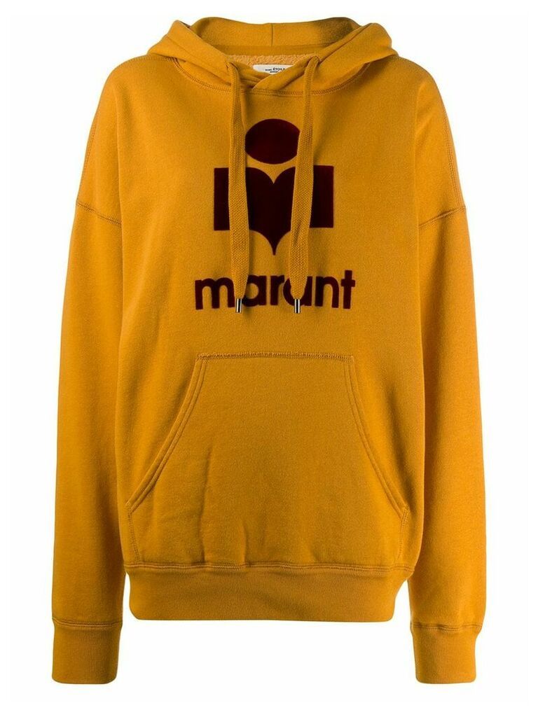 Isabel Marant Étoile logo print oversized hoodie - Yellow