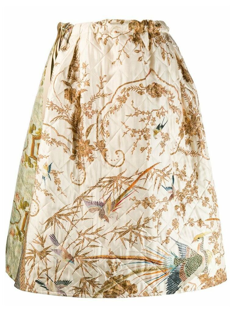 Pierre-Louis Mascia full quilted skirt - NEUTRALS