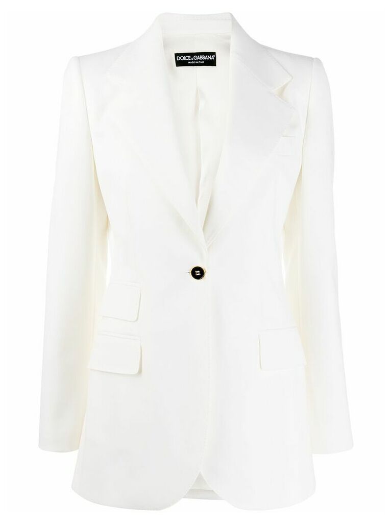 Dolce & Gabbana fitted single-button blazer - White