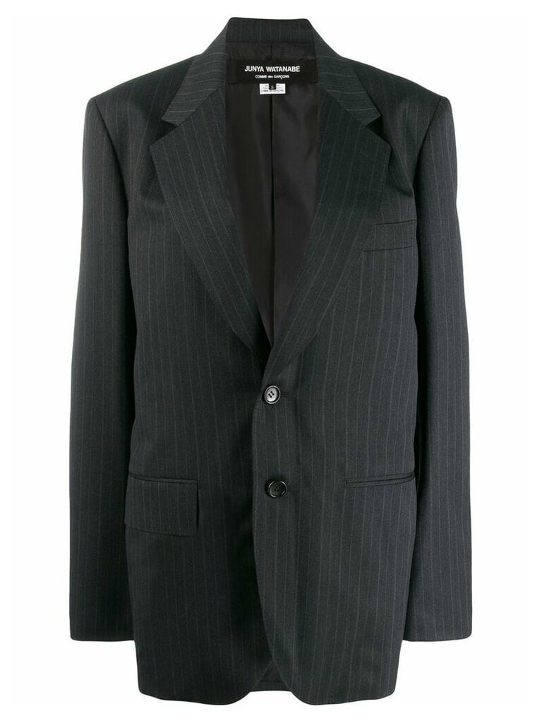Junya Watanabe oversized pinstripe blazer - Grey