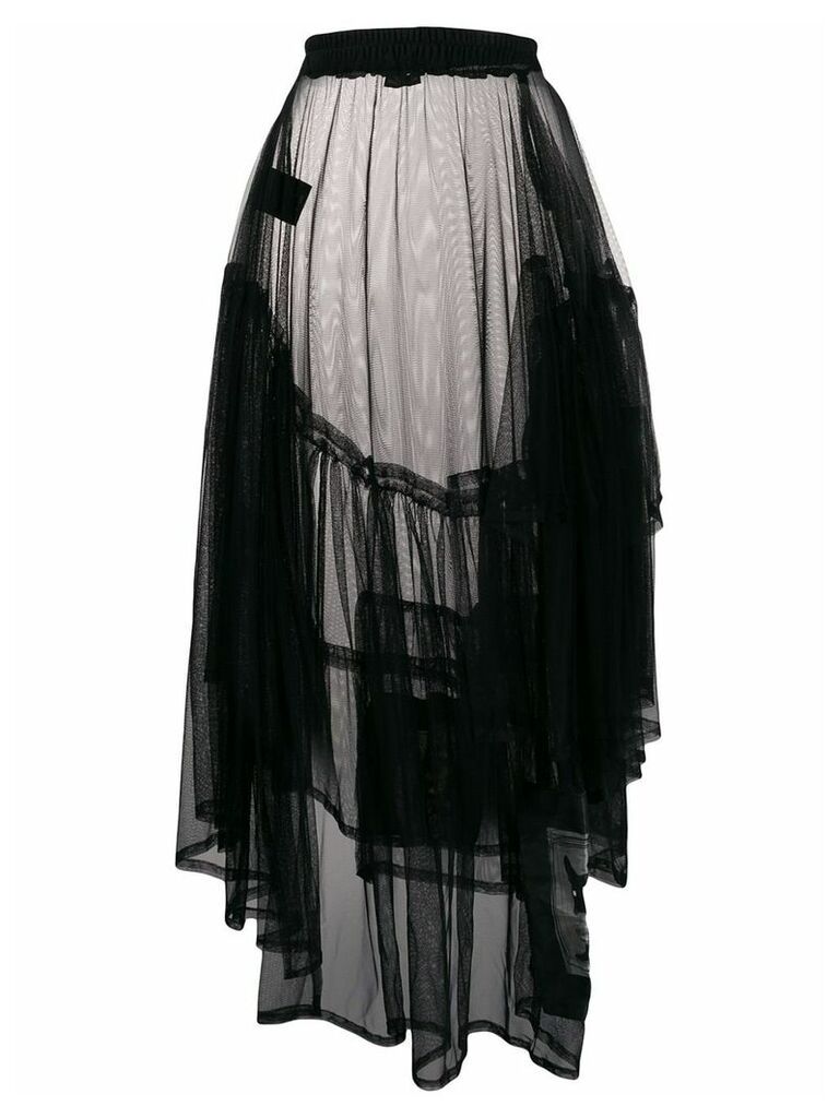 Barbara Bologna asymmetric flared skirt - Black