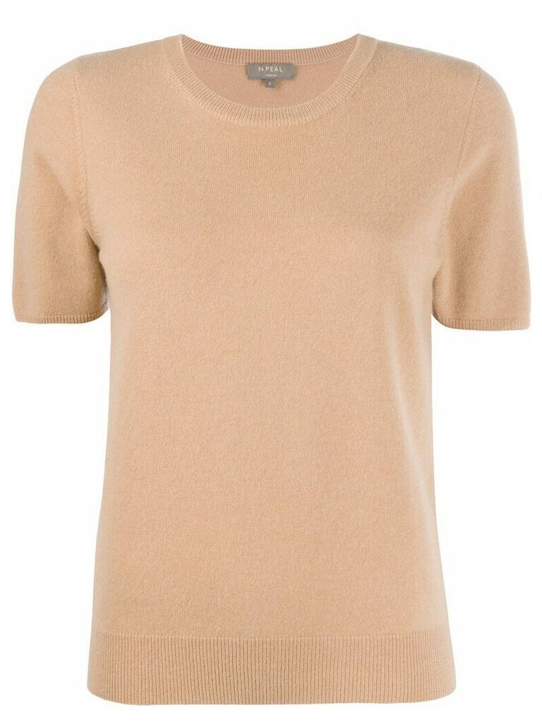 N.Peal cashmere short-sleeved top - Brown