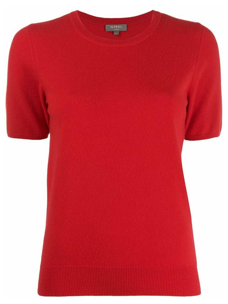N.Peal cashmere short-sleeved top - Red