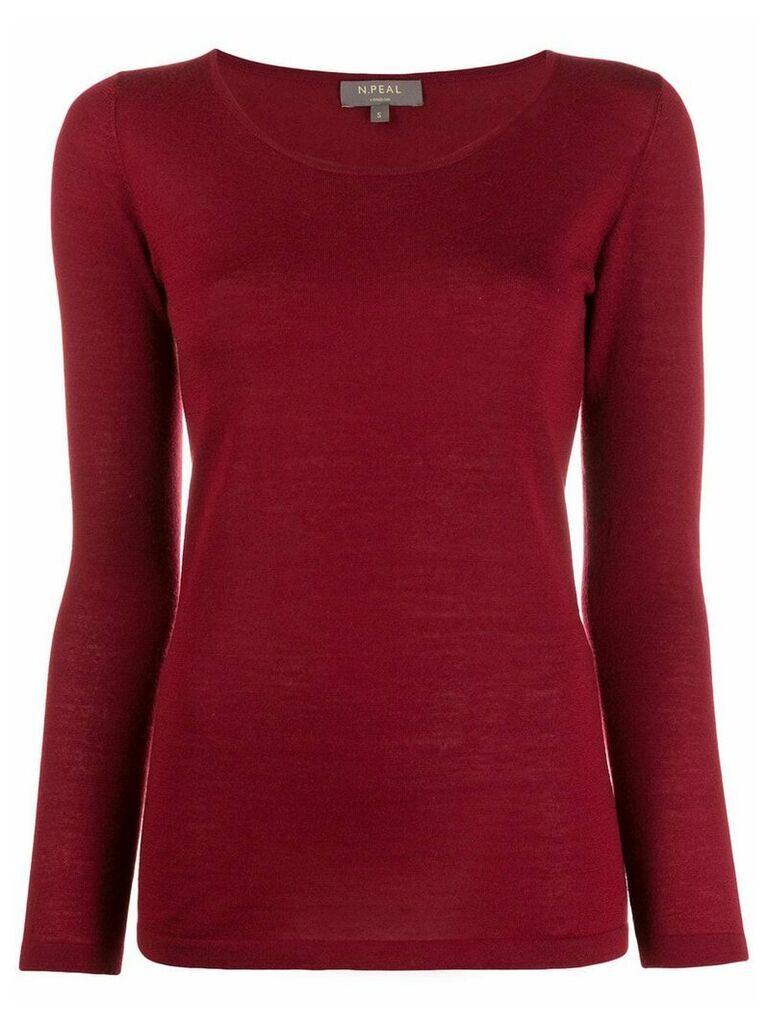 N.Peal cashmere round neck sweater - Red