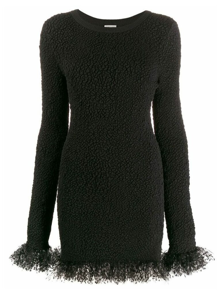 Saint Laurent tulle trimmed dress - Black