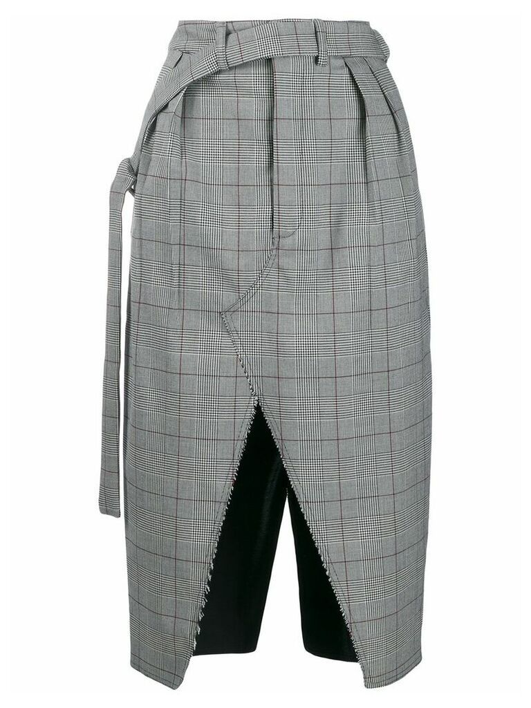 UNRAVEL PROJECT front slit skirt - Black