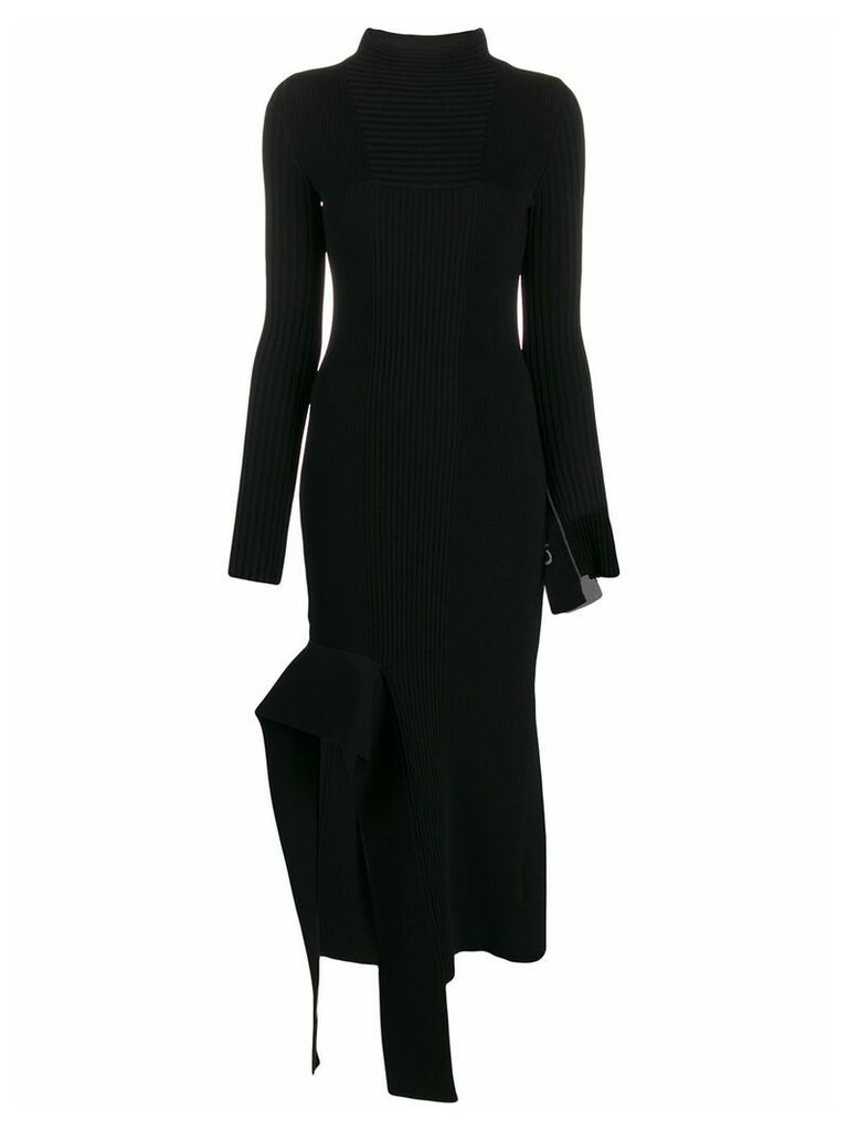 Off-White asymmetric knitted dress - Black