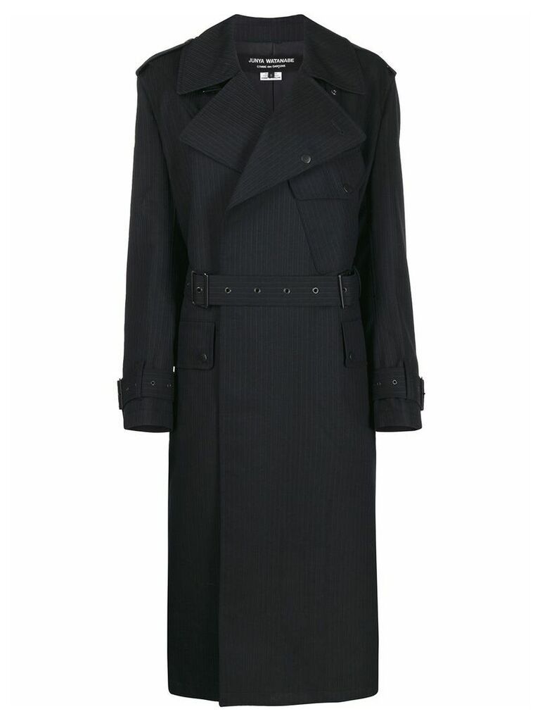 Junya Watanabe belted trench coat - Blue