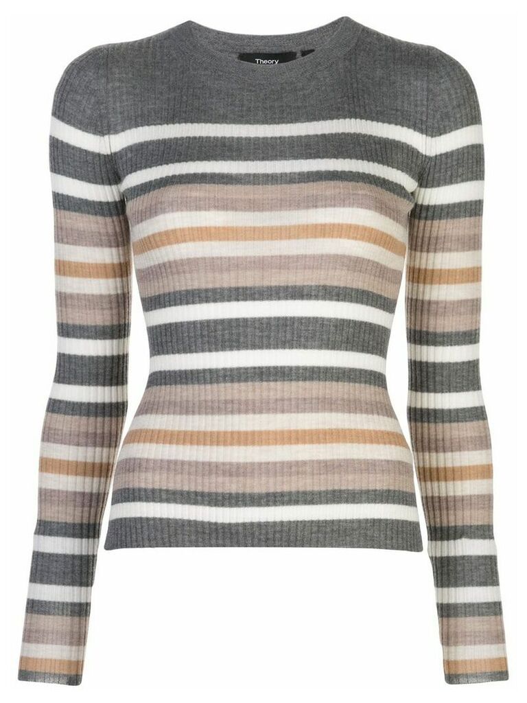Theory ribbed knit striped jumper - Pink