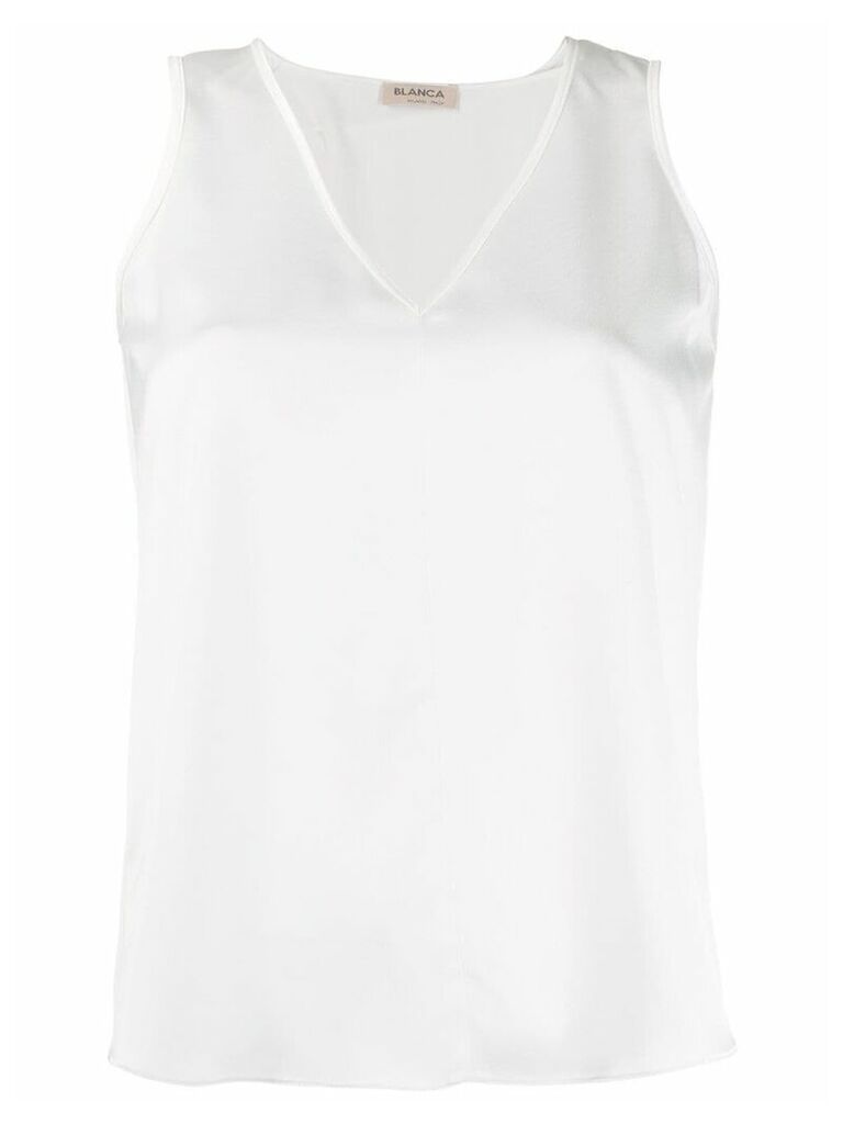 Blanca Vita V-neck blouse - White