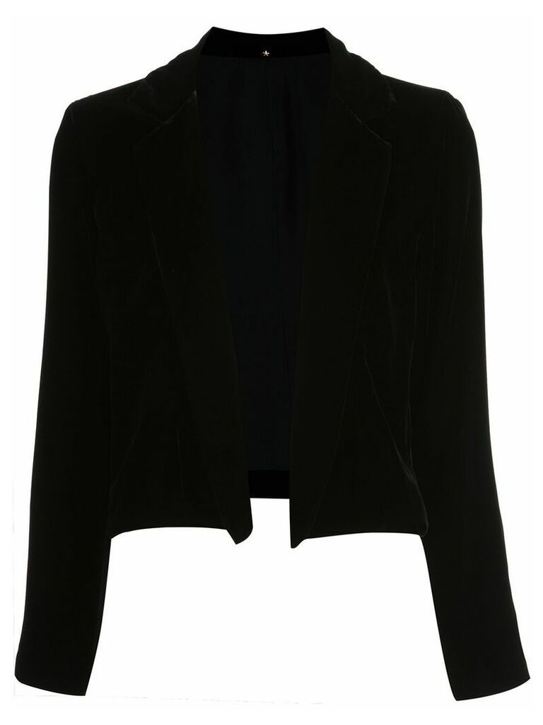 Peter Cohen velvet cropped blazer - Black