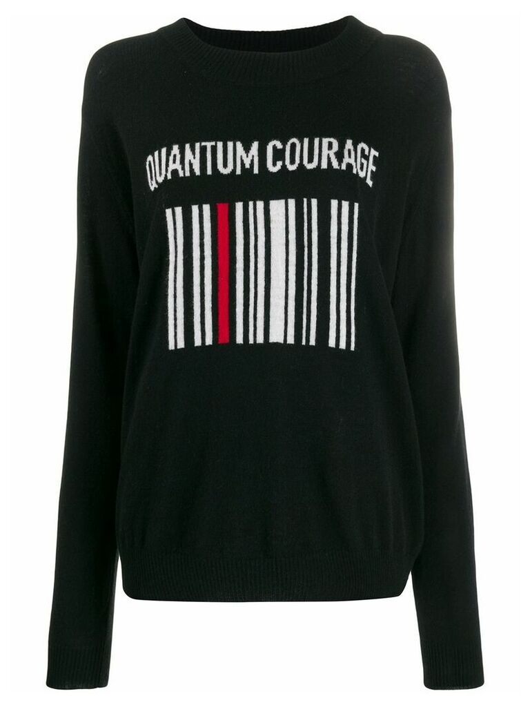 Quantum Courage barcode logo jumper - Black