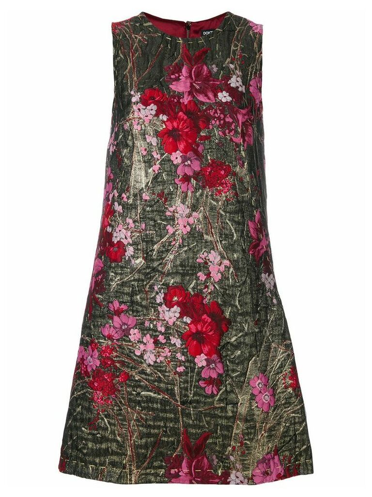 Dolce & Gabbana floral brocade mini dress - Metallic