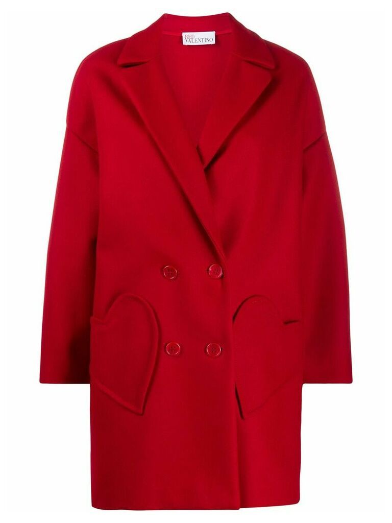 Red Valentino heart pocket coat