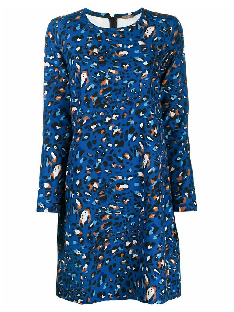 Altea leopard print short dress - Blue