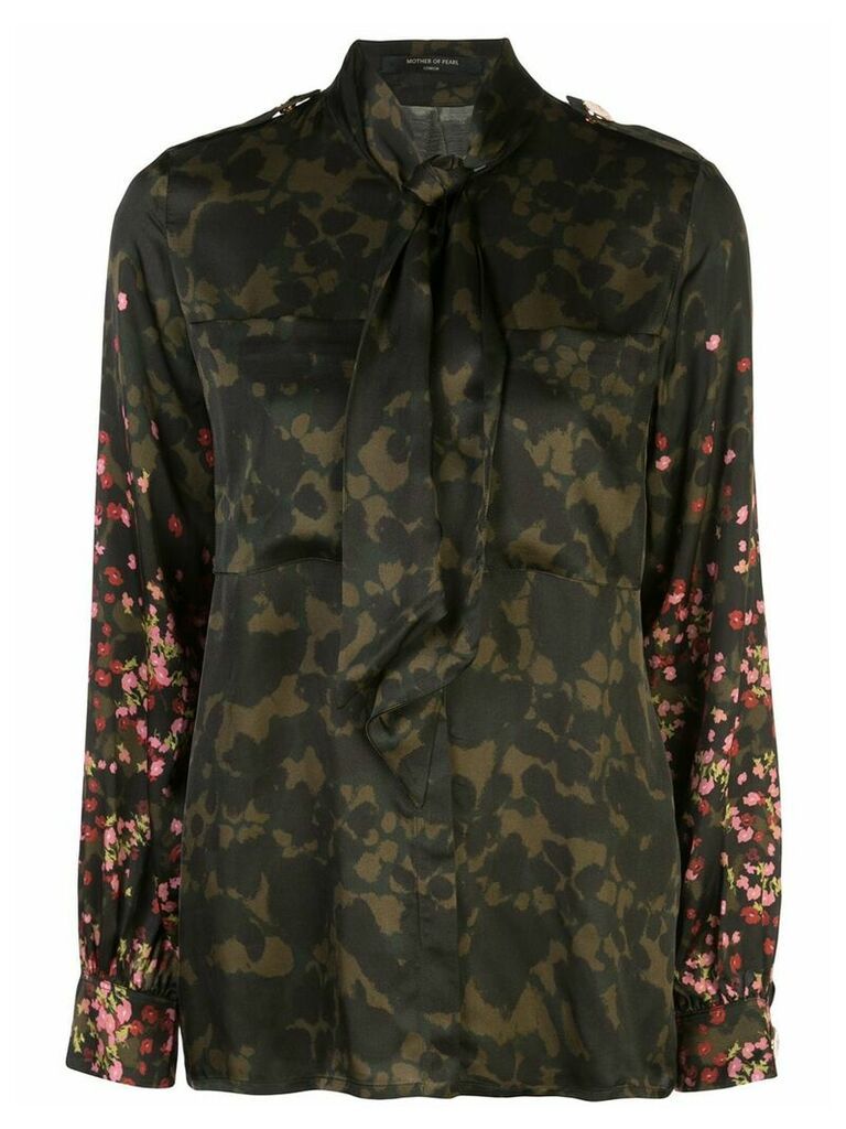 Mother Of Pearl camouflage print blouse - Green