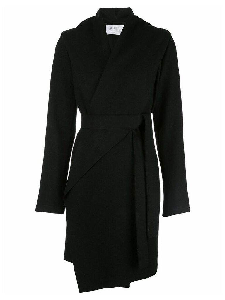 Harris Wharf London wrap front coat - Black