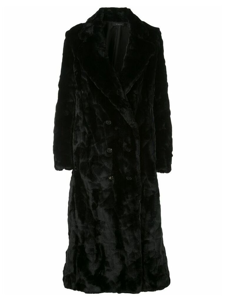 Amiri faux fur double-breasted coat - Black