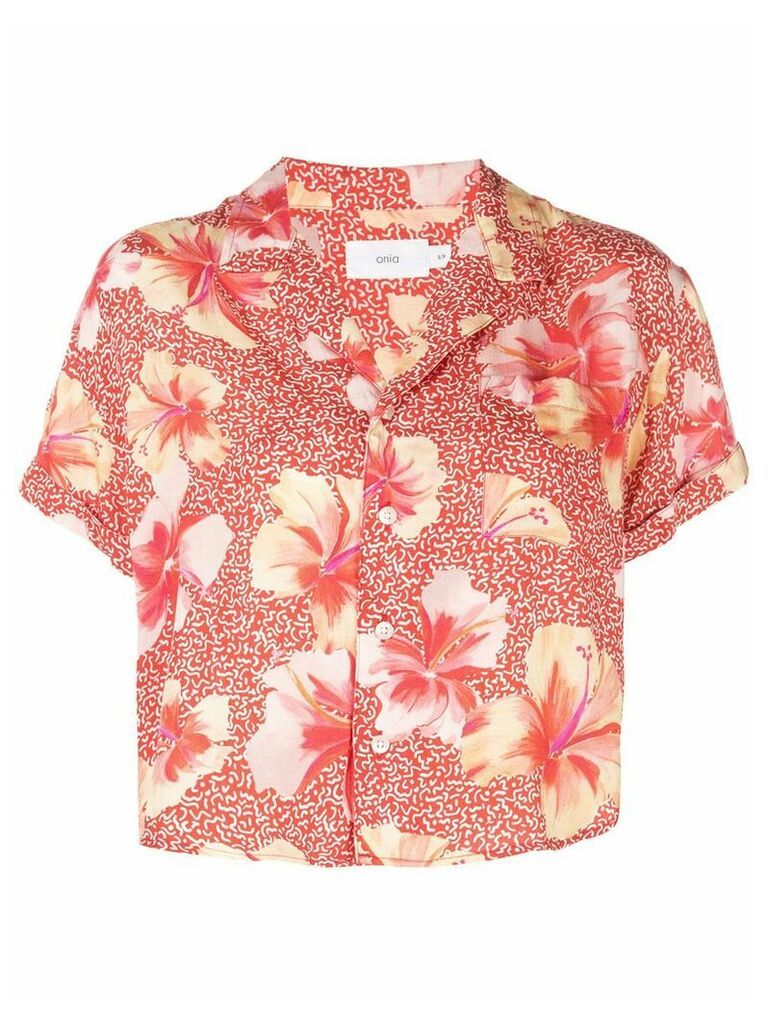 Onia floral print shirt - Red