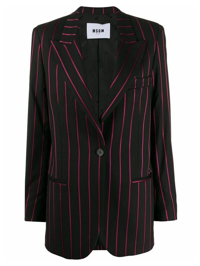 MSGM striped tailored blazer - Black
