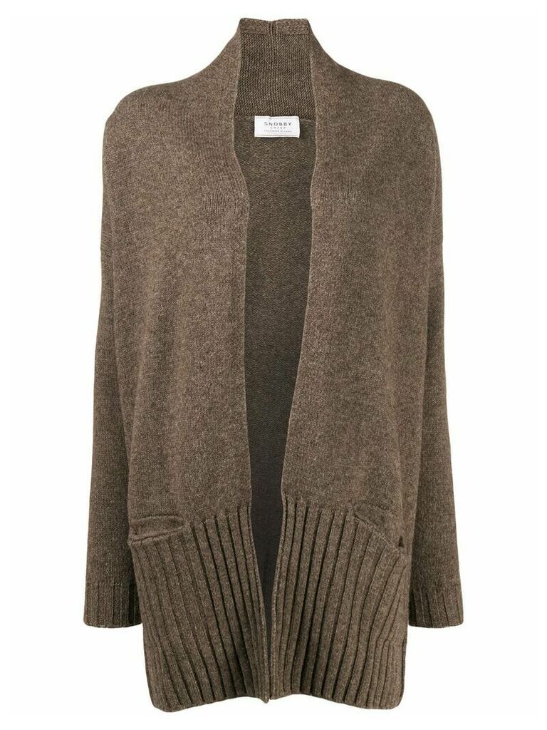 Snobby Sheep open front cardigan - Brown