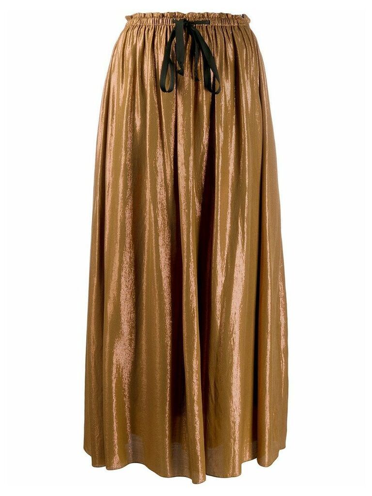 Forte Forte metallic high-rise skirt - Gold