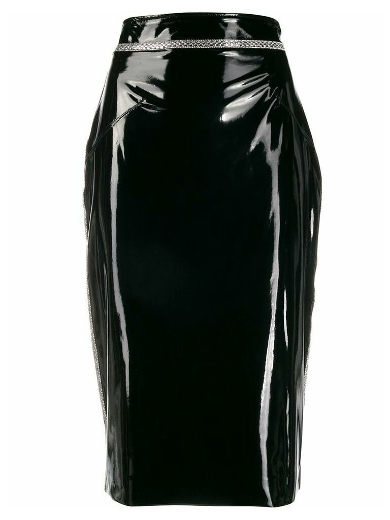 Frankie Morello textured high-waisted skirt - Black